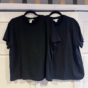 Lot of 2 H&M Classic Black T Shirts - Size XXL